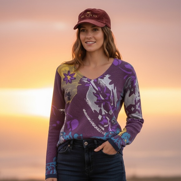 Etro Multicolor Floral Sweater